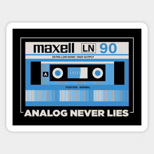 Analogue Never Lies Vintage Cassette Tape Magnet